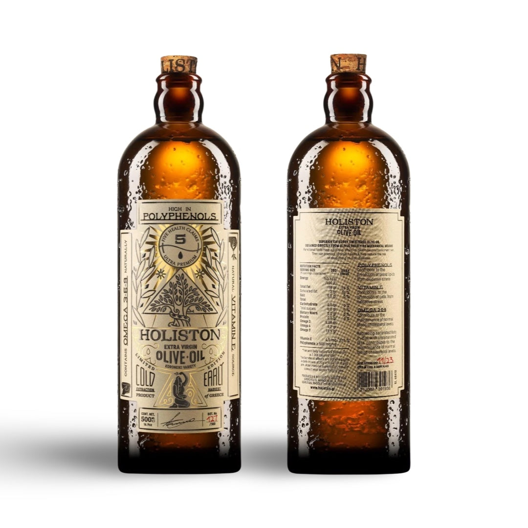 Huile d'olive extra vierge supérieure de l'ile de Rhodes édition limitée Holiston 500ml