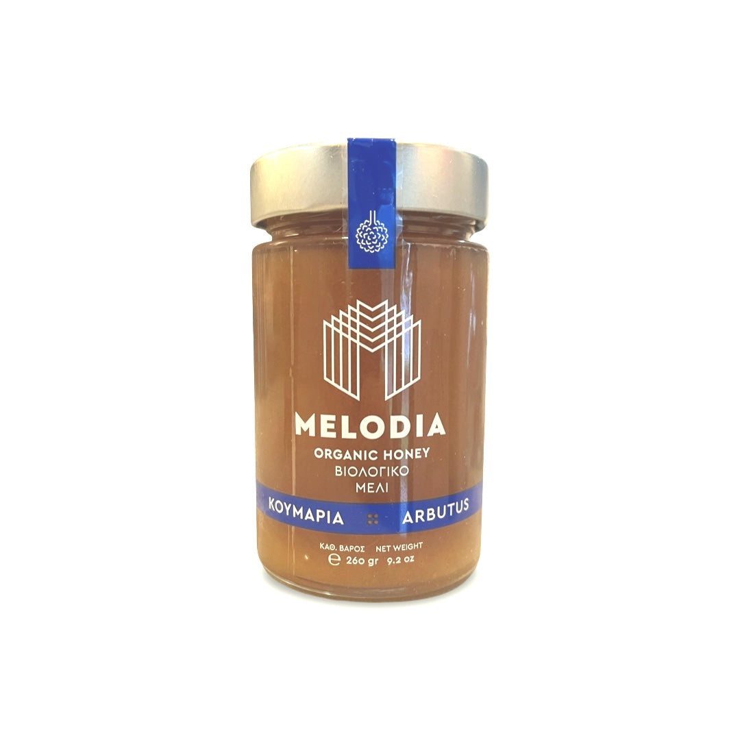 Miel grec d'arbousier Bio d'apiculture nomade 260g