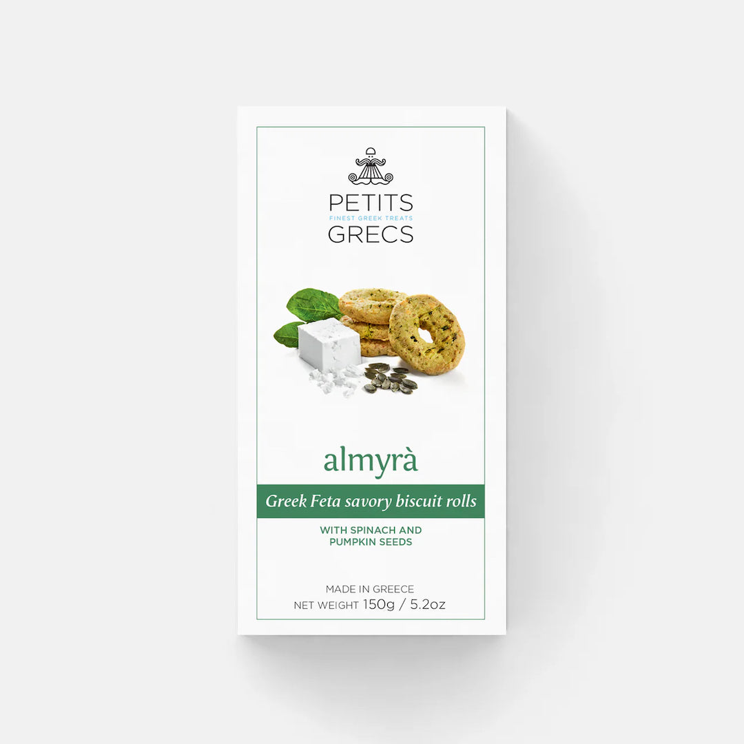 Biscuits salés aux épinards, feta et graines de courge Petits Grecs 150g