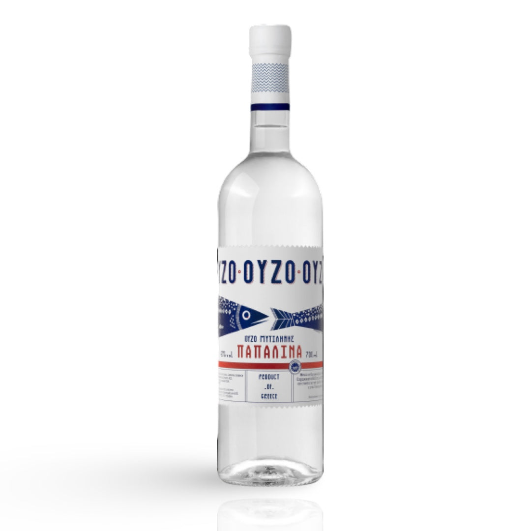 Ouzo artisanal de Mytiliti Sardine  Papalina 700ml