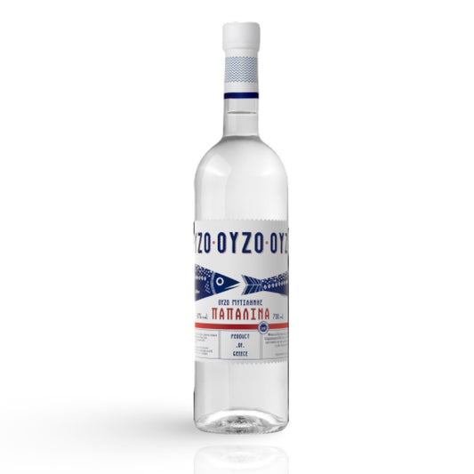 Ouzo artisanal de Mytiliti Sardine  Papalina 700ml