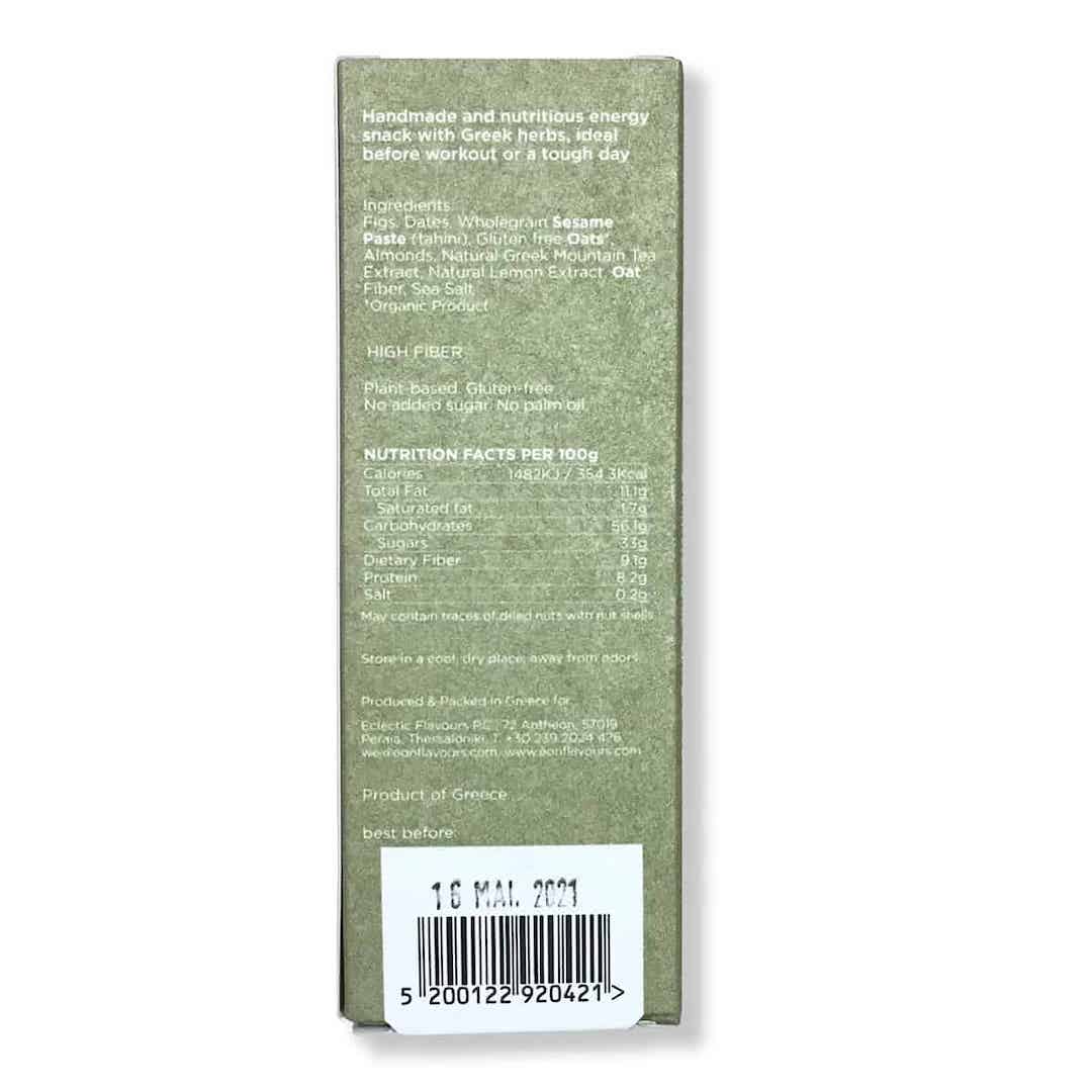 Barre énergétique vegan (figues, tahini, amandes, thé des montagnes) Benefeat 50g