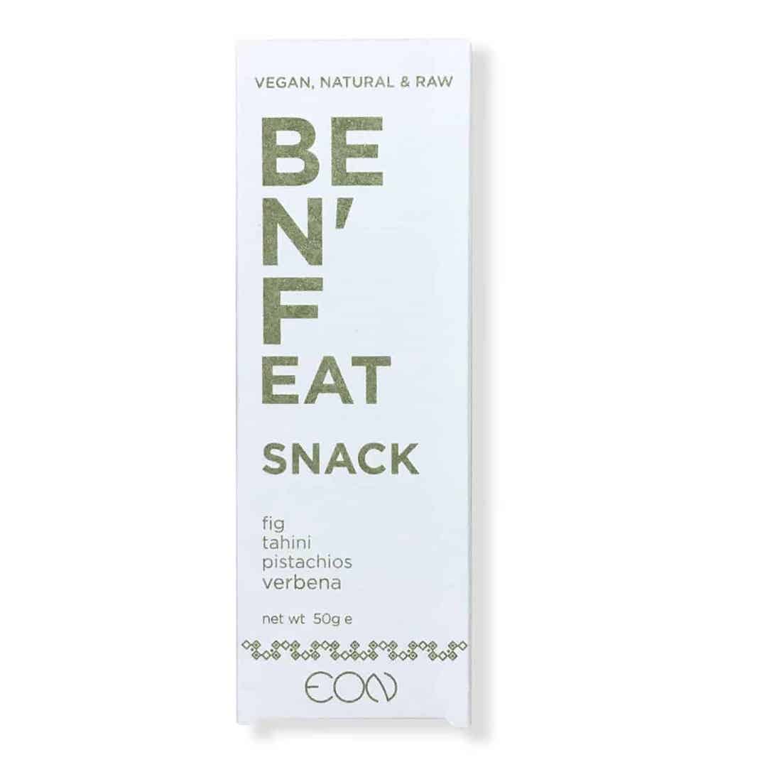 Barre énergétique vegan (figues, tahini, verveine, pistaches) Benefeat 50g
