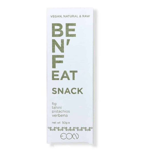 Barre énergétique vegan (figues, tahini, verveine, pistaches) Benefeat 50g