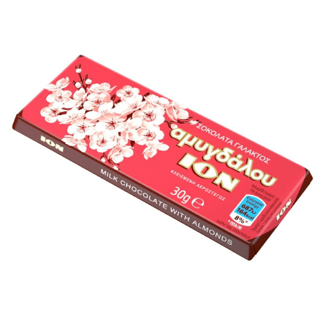 Chocolat au lait et amandes ION 30g