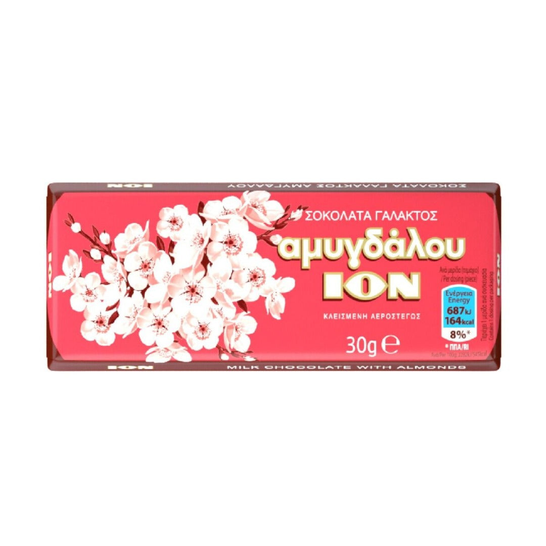 Chocolat au lait et amandes ION 30g