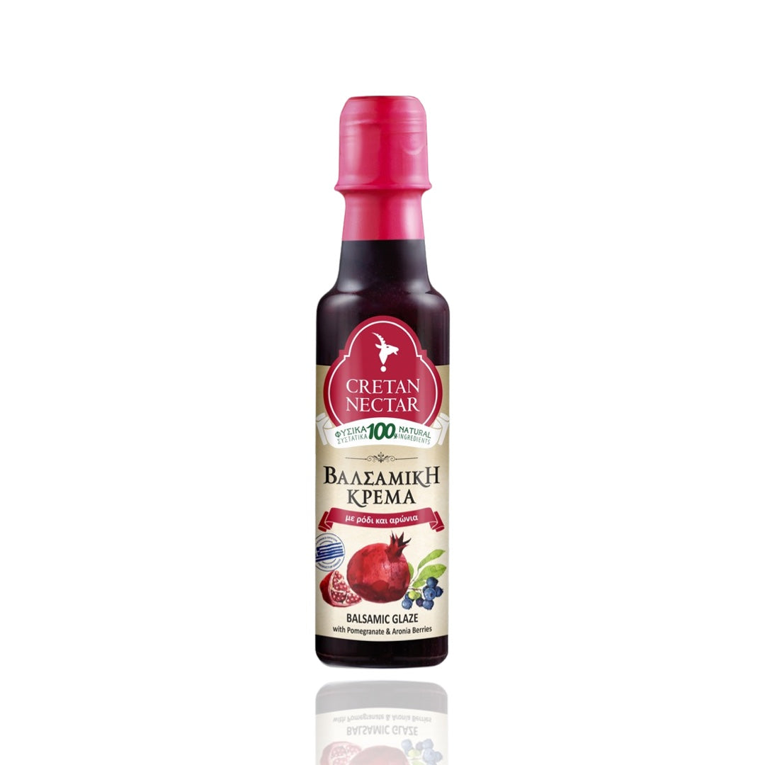 Crème de vinaigre balsamique à la grenade et à l'aronia de Crète 200ml