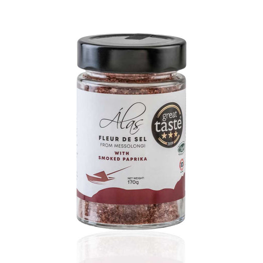 Fleur de sel au paprika fumé de Messolongi 170g