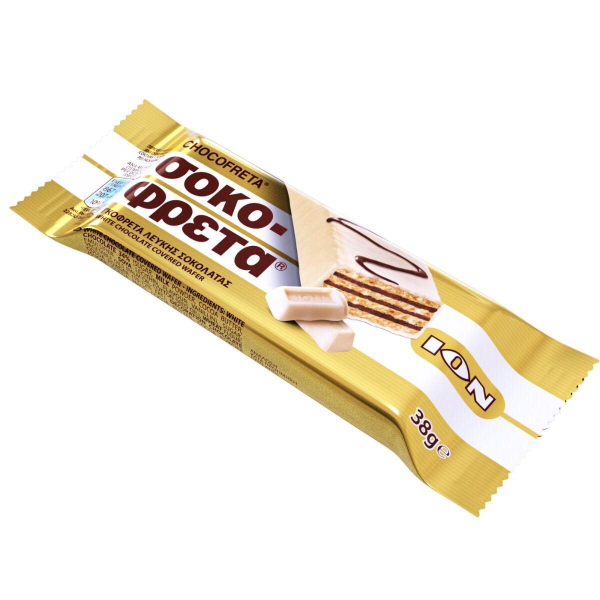 Gaufre au chocolat blanc chocofreta 38gr