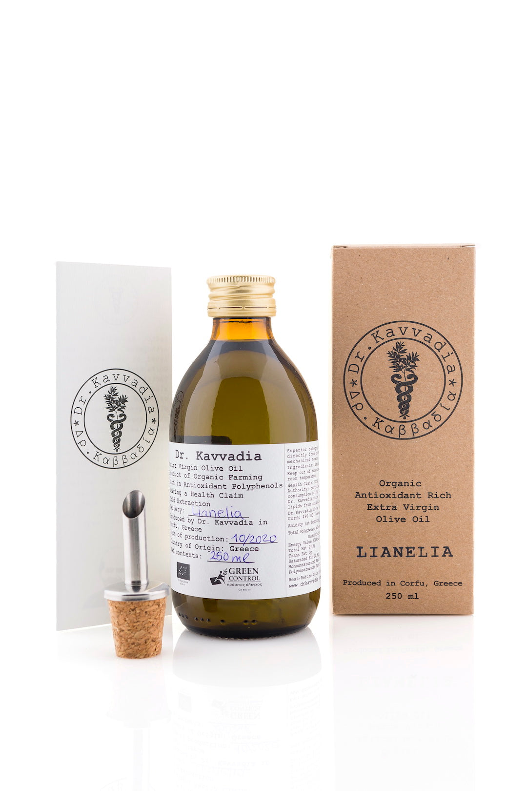 Huile d’olive extra vierge BIO de Corfou "Variété Lianelia"