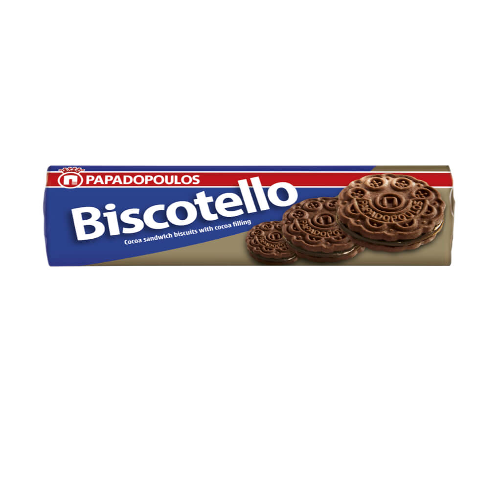 Biscuit grec fourré à la crème de cacao  Biscotello 200g