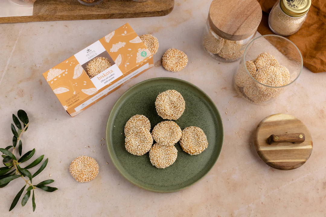 Biscuits à l'huile d'olive et graines de sésame Petits Grecs 120g