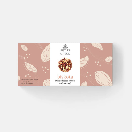 Biscuits à l'huile d'olive amandes et cacao Petits Grecs 120g