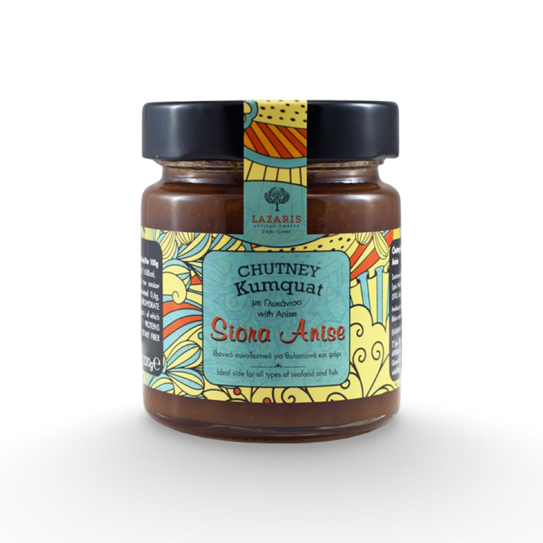Chutney de kumquat et anise de Corfou 220g