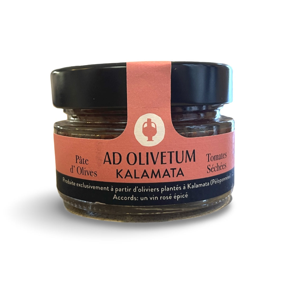 Tapenade grecque d'olives noires de Kalamata et tomates séchées 110g