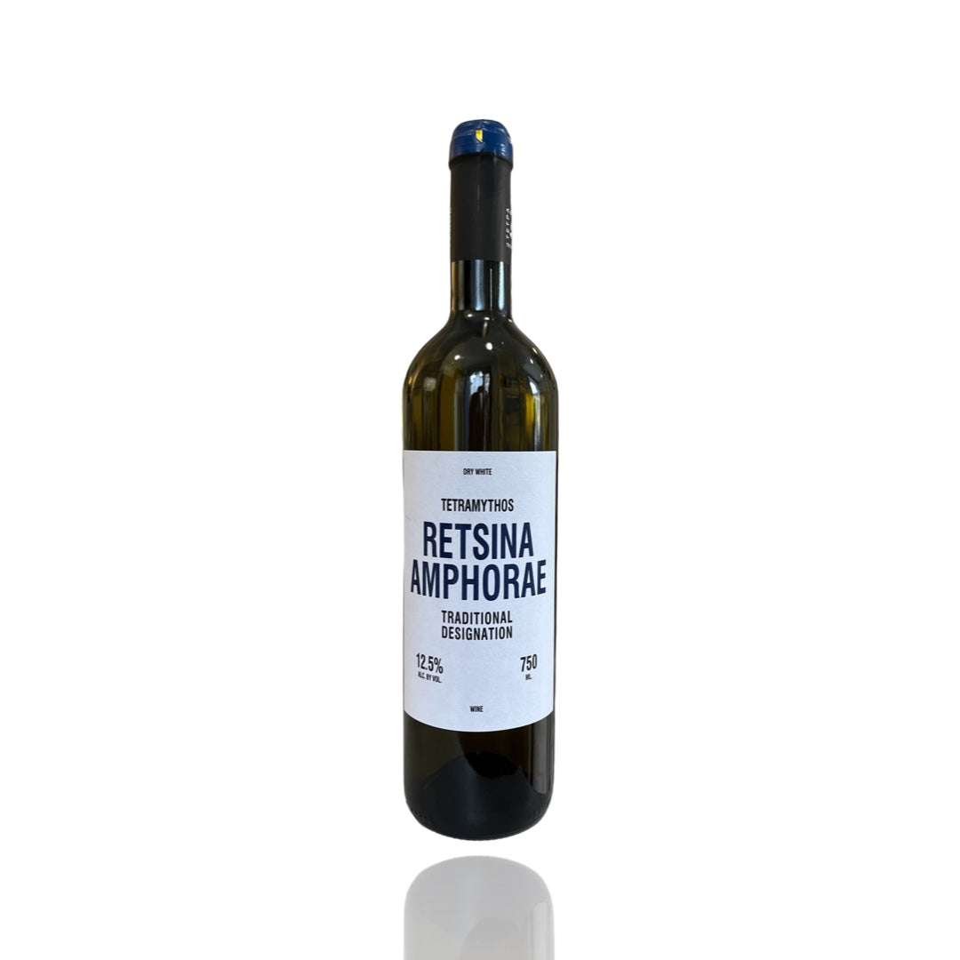 Vin blanc Retsina Tetramythos Roditis 2021 Bio 75cl