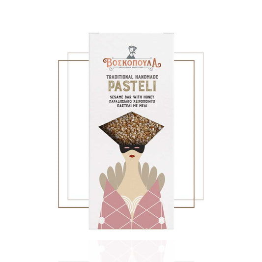 Barre de sésame, miel et amandes vegan "Pasteli" 120g