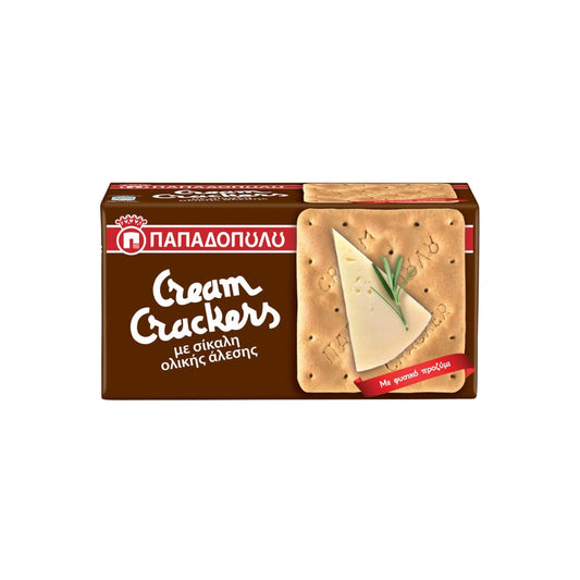 Cream crackers au seigle complet Papadopoulou 175g