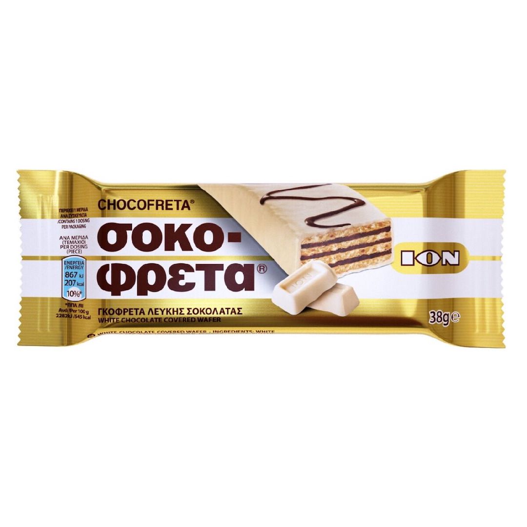 Gaufre au chocolat blanc chocofreta 38gr