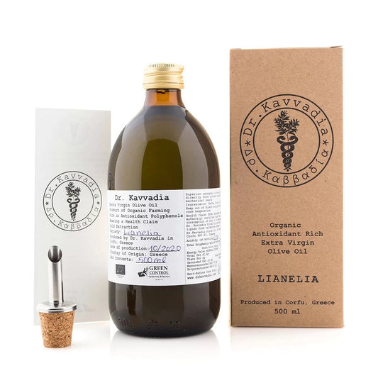 Huile d’olive extra vierge BIO de Corfou "Variété Lianelia"